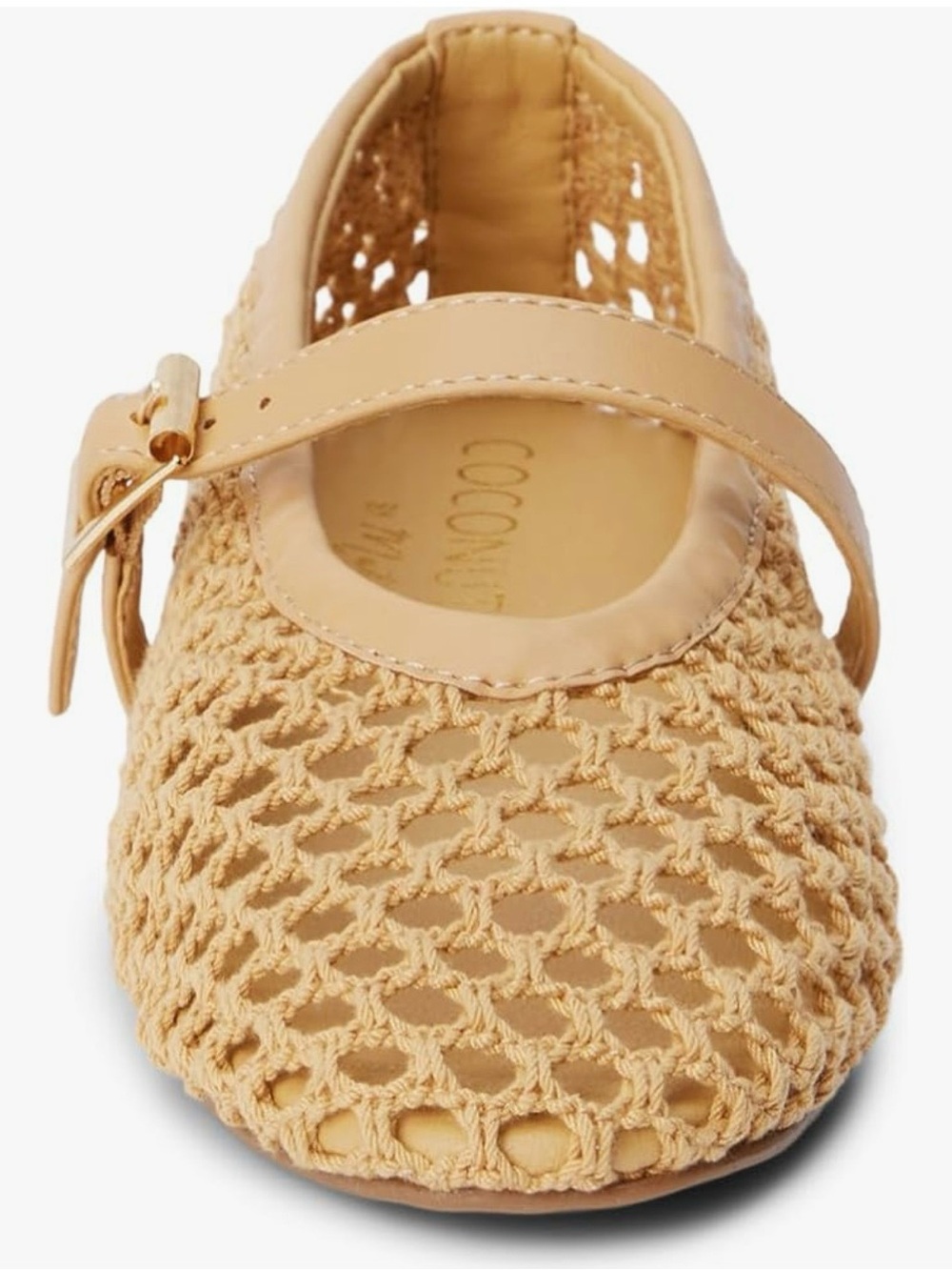 NWOT Coconuts by Matisse Women's Tan Crochet Mary Jane Flats - Picture 6 of 7